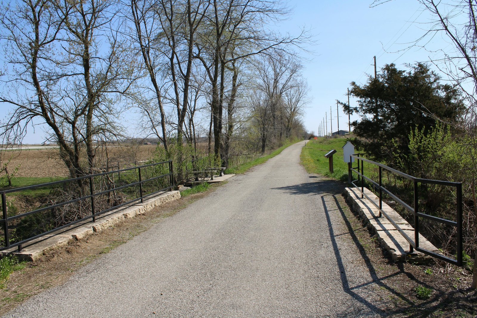 Looking east